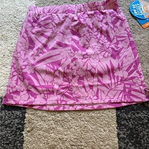 Columbia Vibrant Pink Floral Tidal Skort- youth Medium